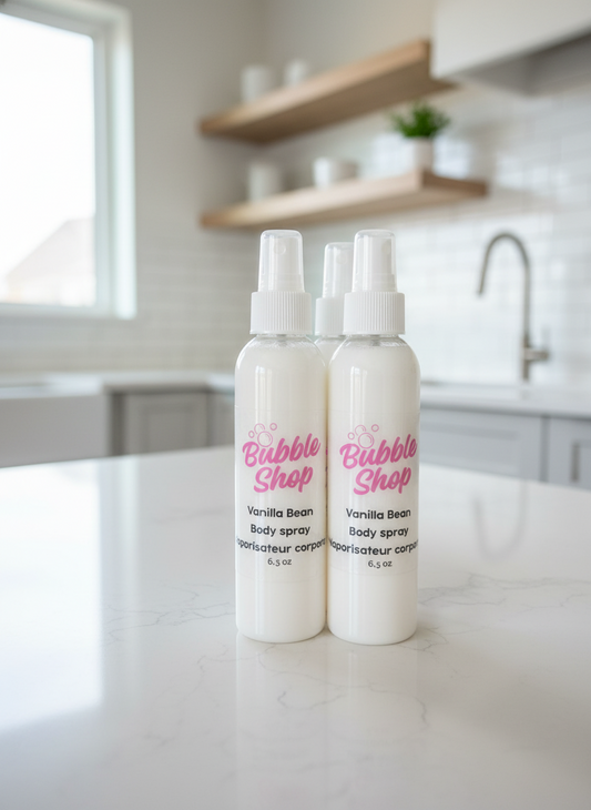 Vanilla bean body spray