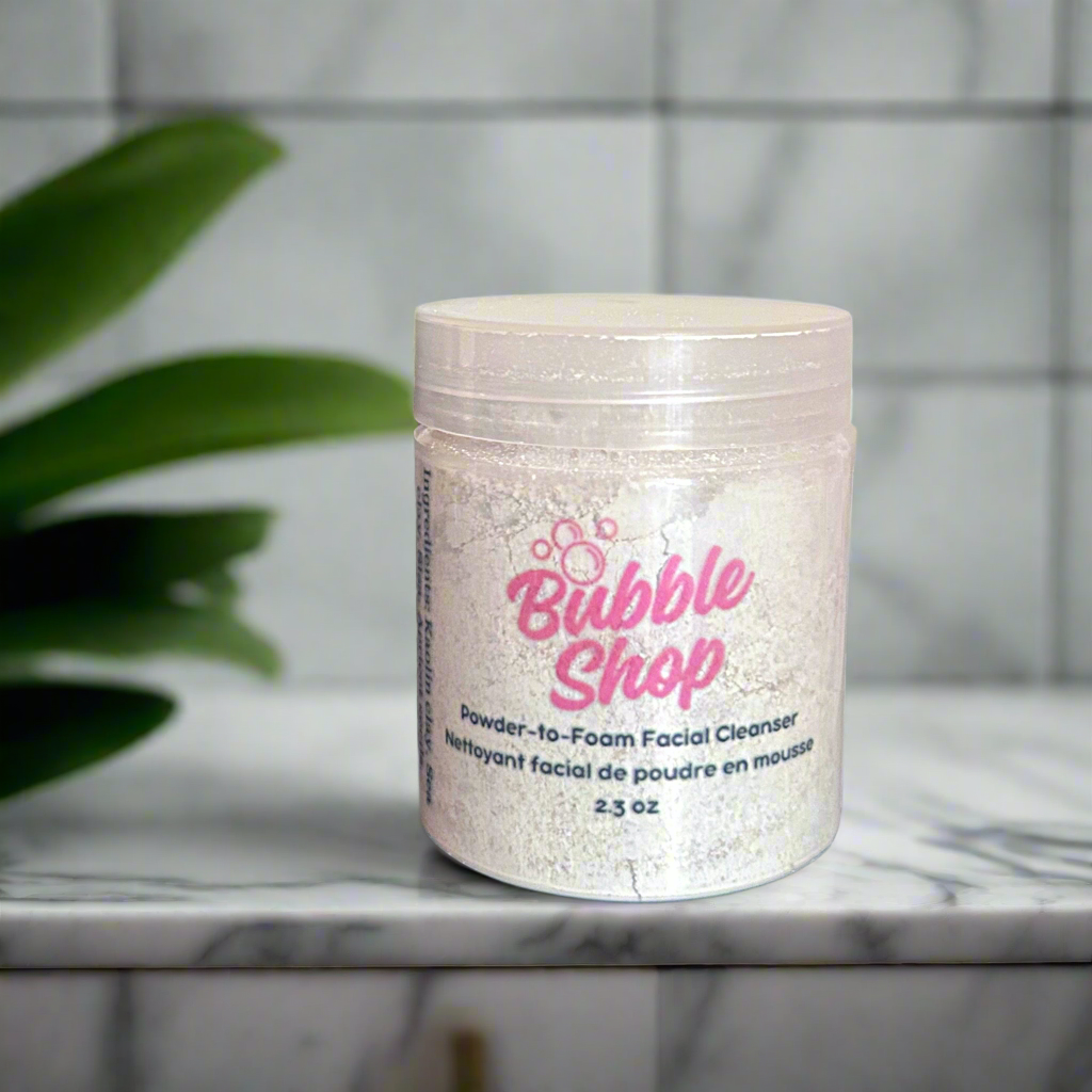 Nettoyant visage poudre-mousse - Exfoliant et détoxifiant aux noyaux d'abricot, argile marine, argile kaolin et calendula