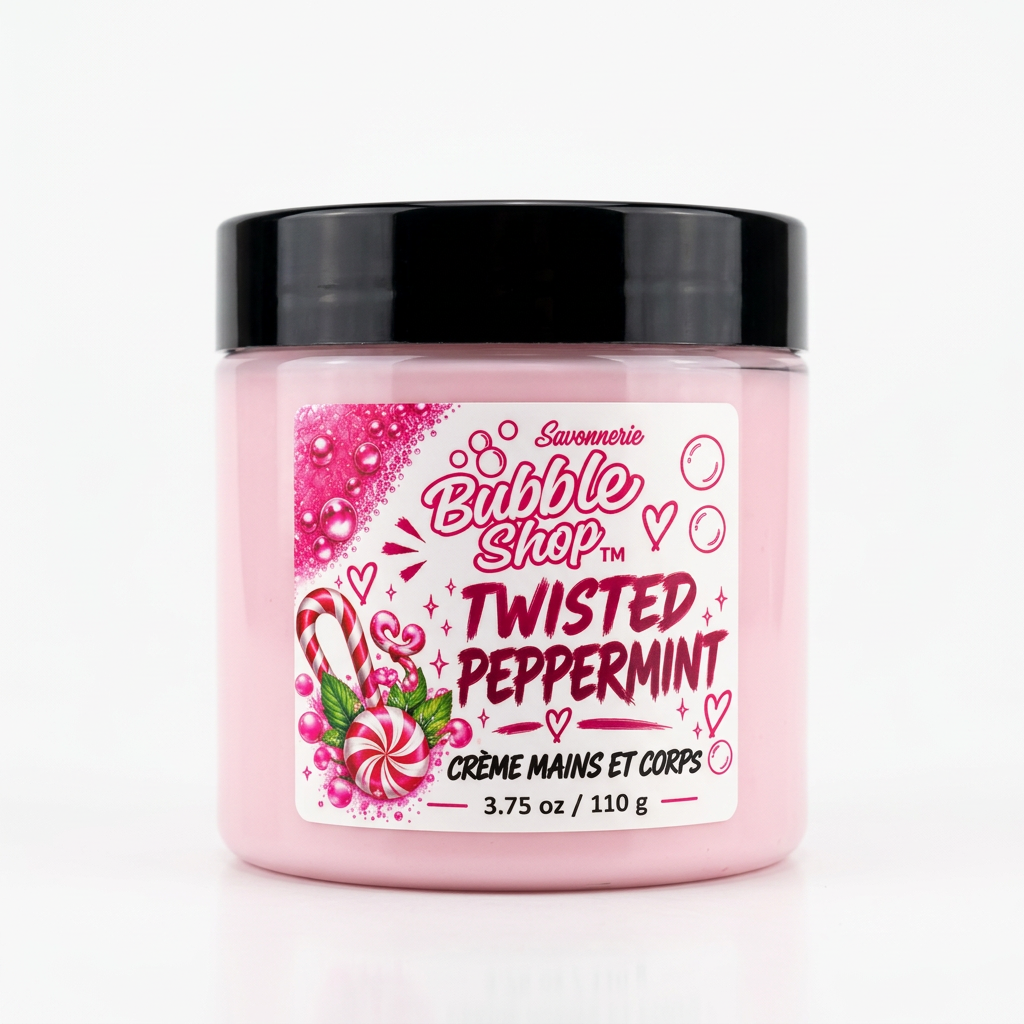Crème pour les mains et le corps à la menthe poivrée givrée