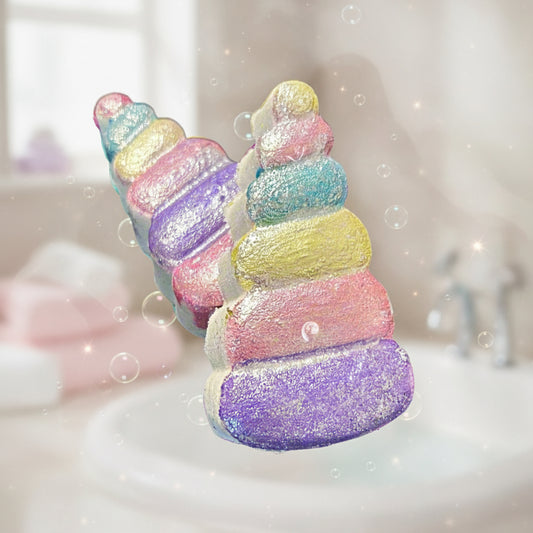 Unicorn Horn color surprise bath bomb