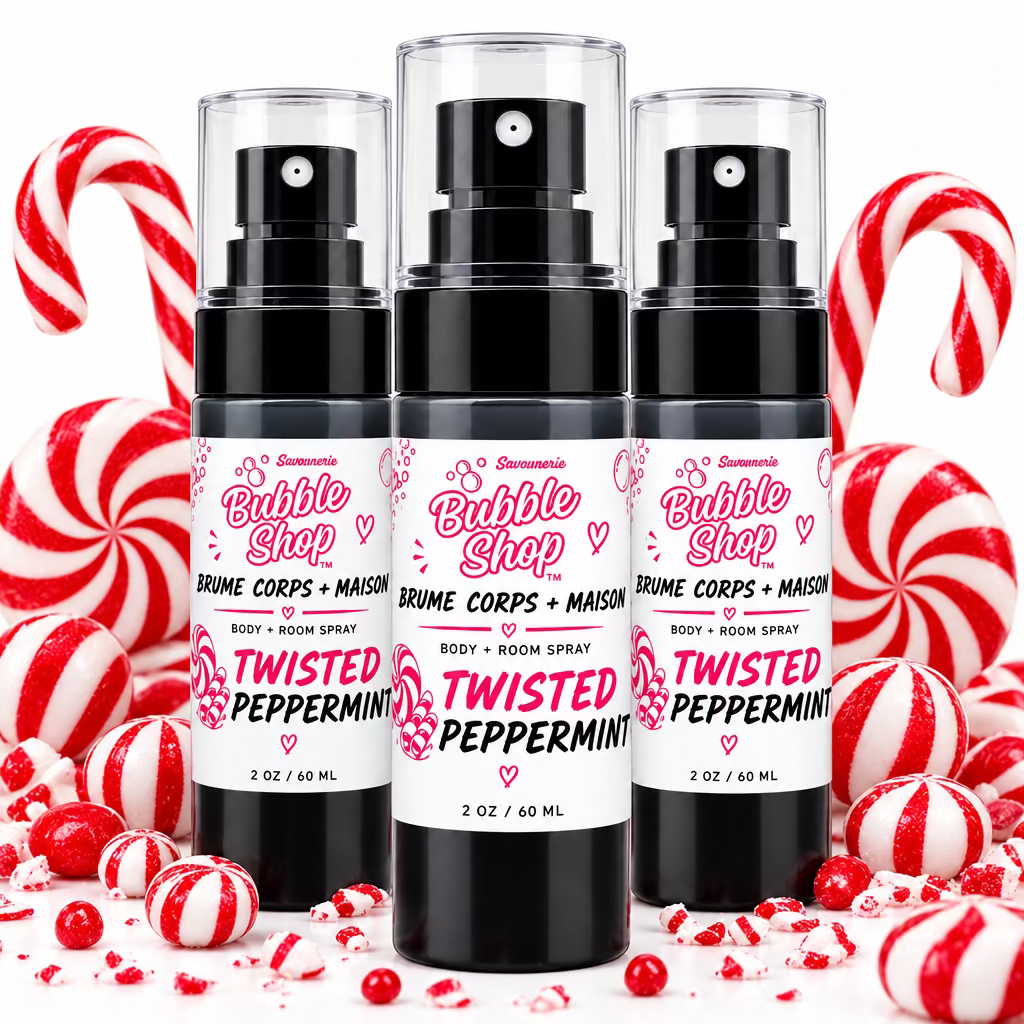 Twisted peppermint room and body spray no alcohol