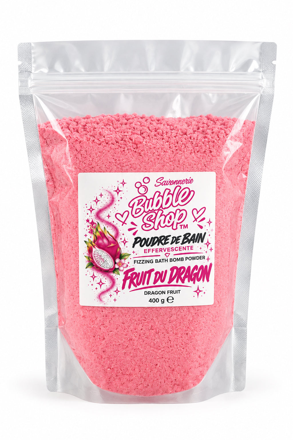Dragon fruit bath bomb powder