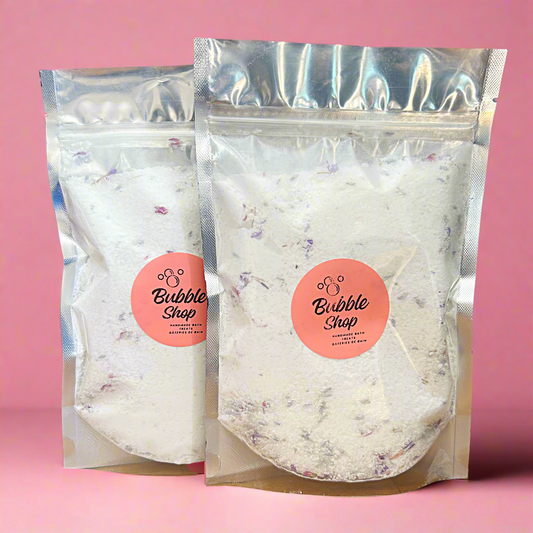 2 in 1 bath bomb and epsom salt soak- Lavender Essential Oil