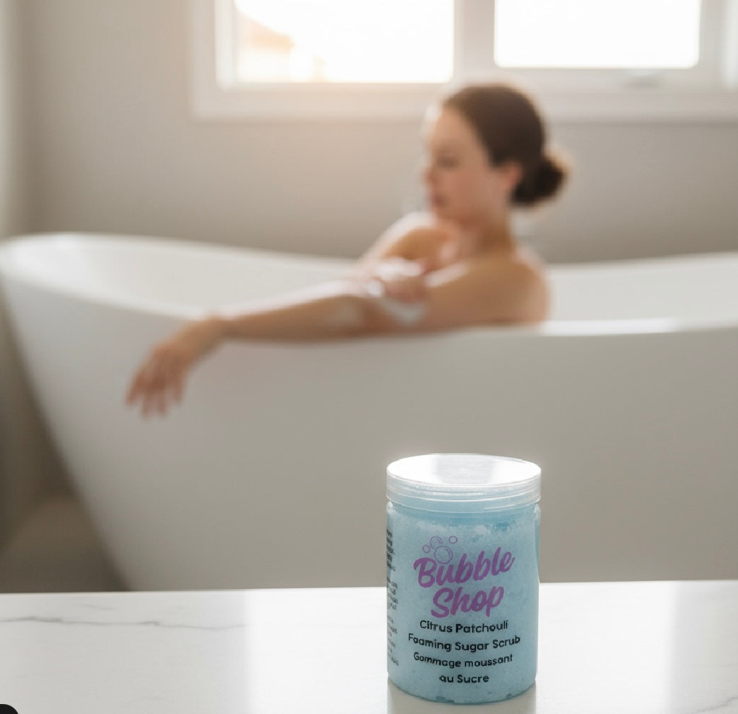 Citrus Patchouli Foaming Sugar  2 in 1 Scrub