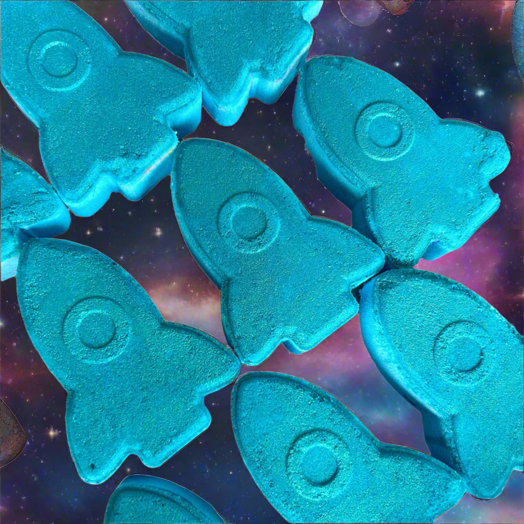Kids bath bomb blue gift set