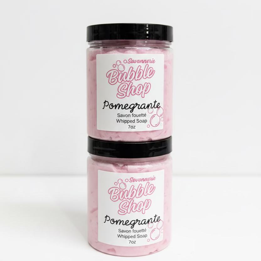 Pomegranate whipped soap